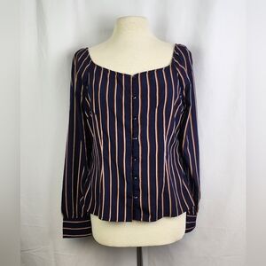 Women's Charlotte Russe Crop Long Sleeve Top Size L